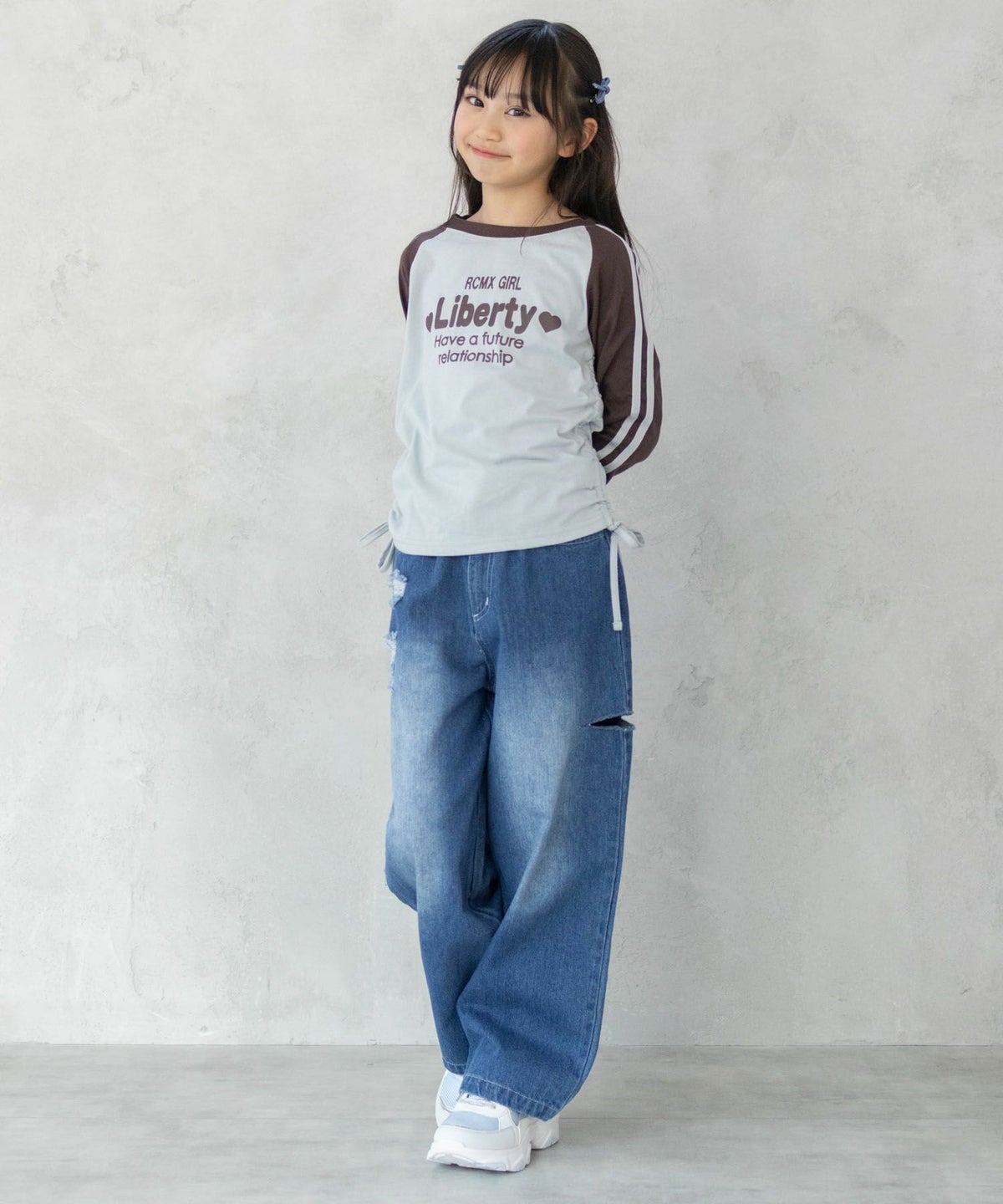 RICH MIX レースアップ長袖Tシャツ キッズ ネコポス 対応商品