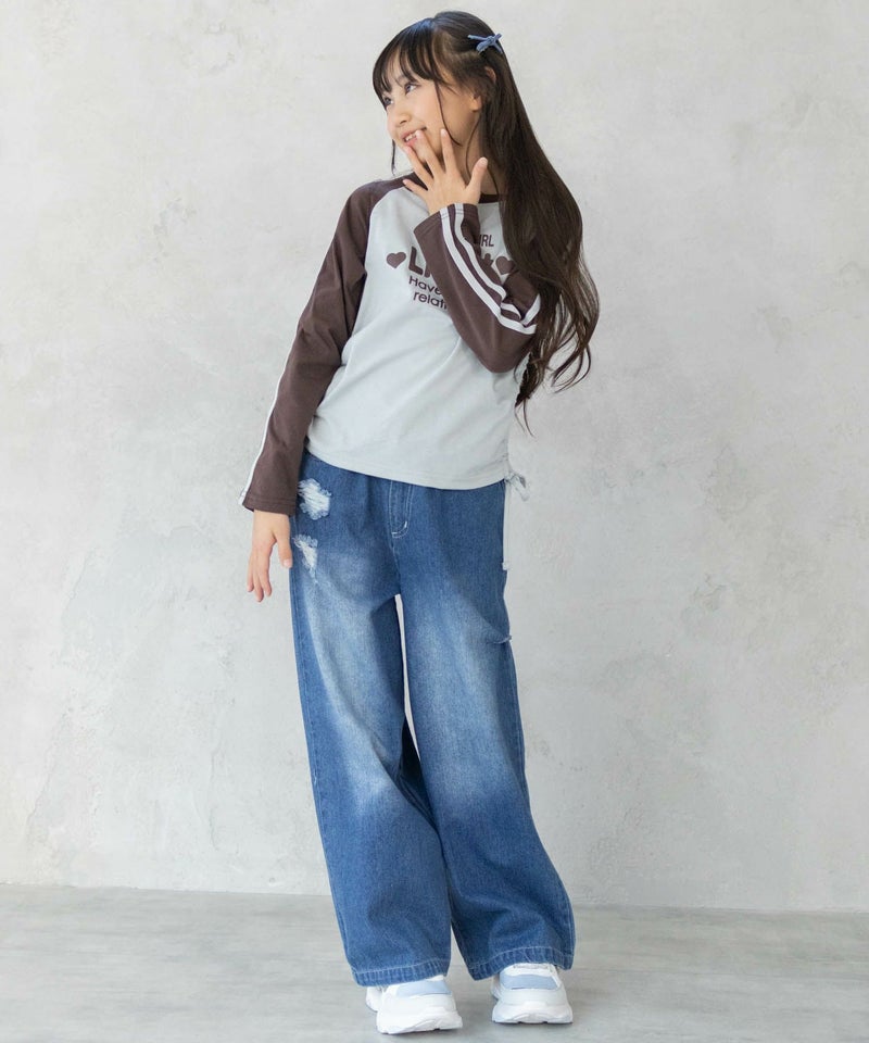 RICH MIX レースアップ長袖Tシャツ キッズ メール便 対応商品商品画像-18