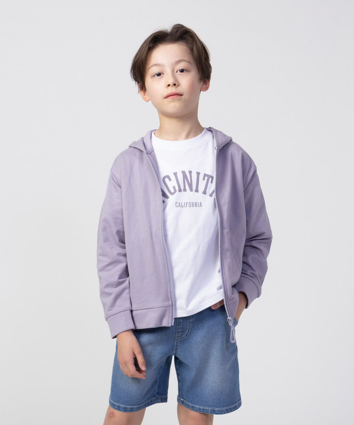 NAVY フルジップパーカー キッズ