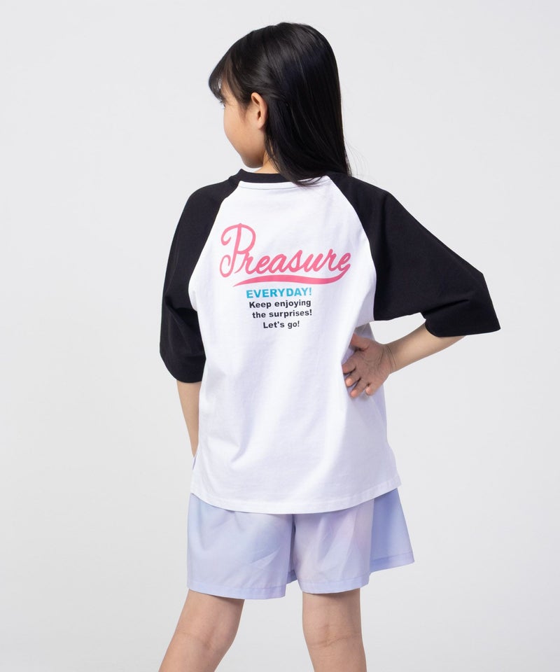 NAVY ルーズシルエットラグラン配色Tシャツ キッズ メール便 対応商品商品画像-13