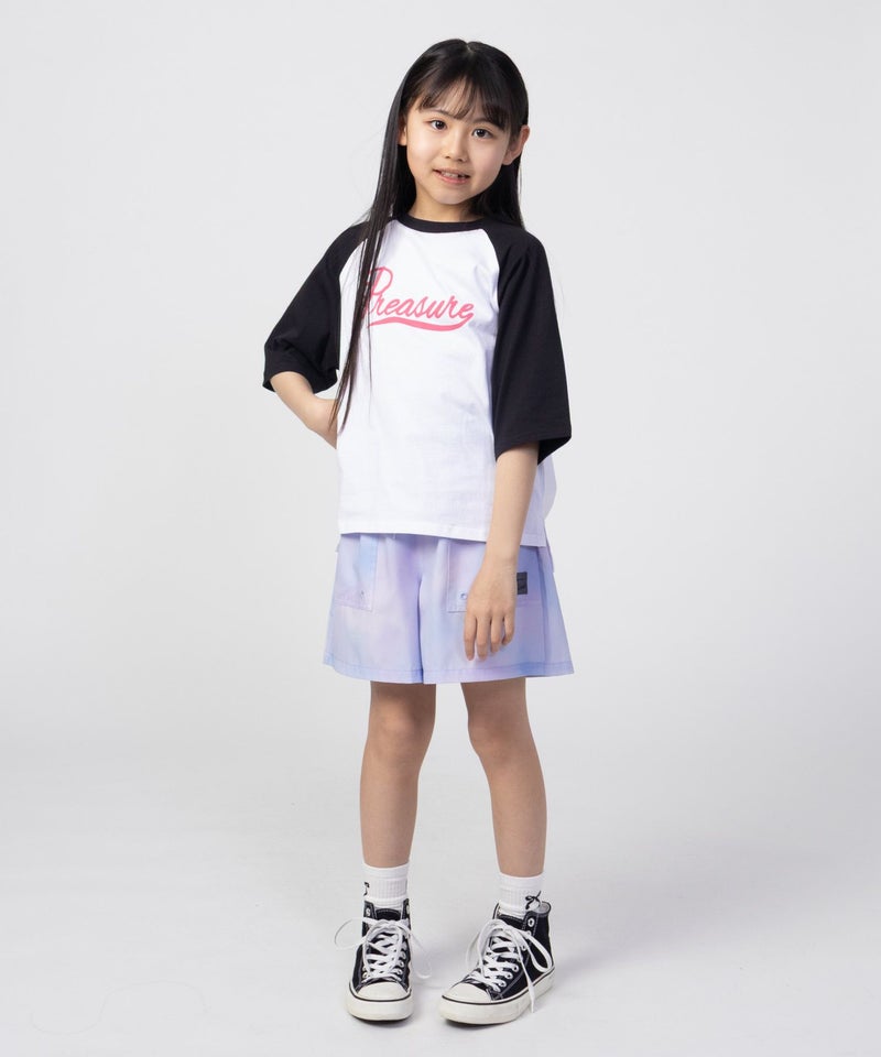 NAVY  ルーズシルエットラグラン配色Tシャツ キッズ メール便 対応商品商品画像-14