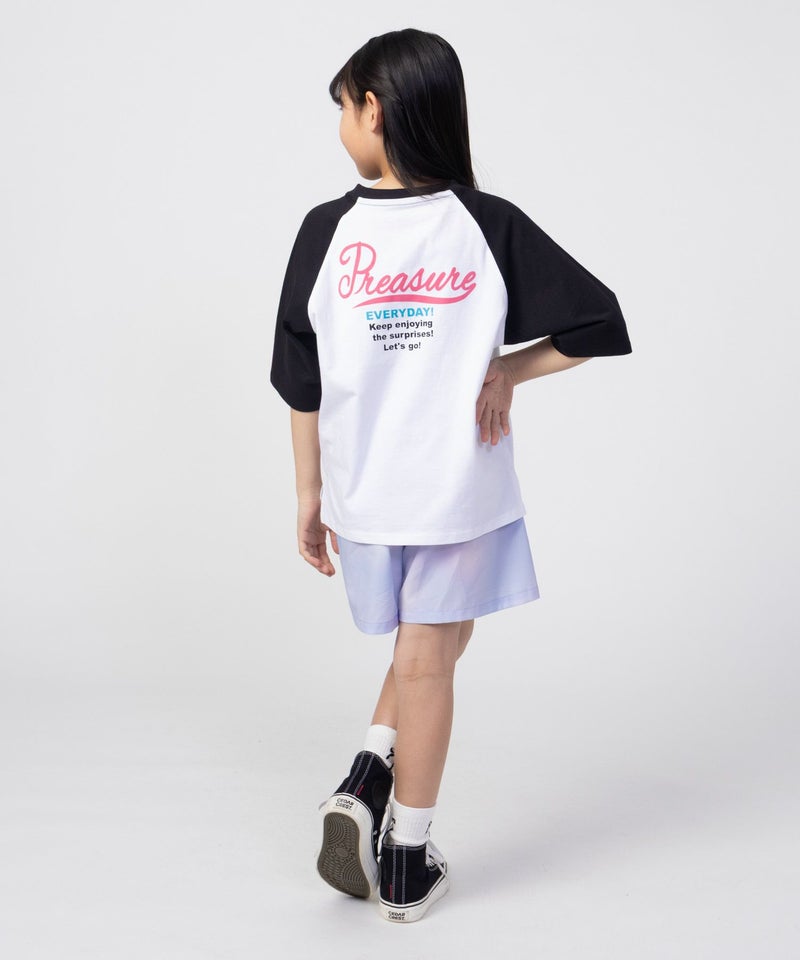 NAVY ルーズシルエットラグラン配色Tシャツ キッズ メール便 対応商品商品画像-15