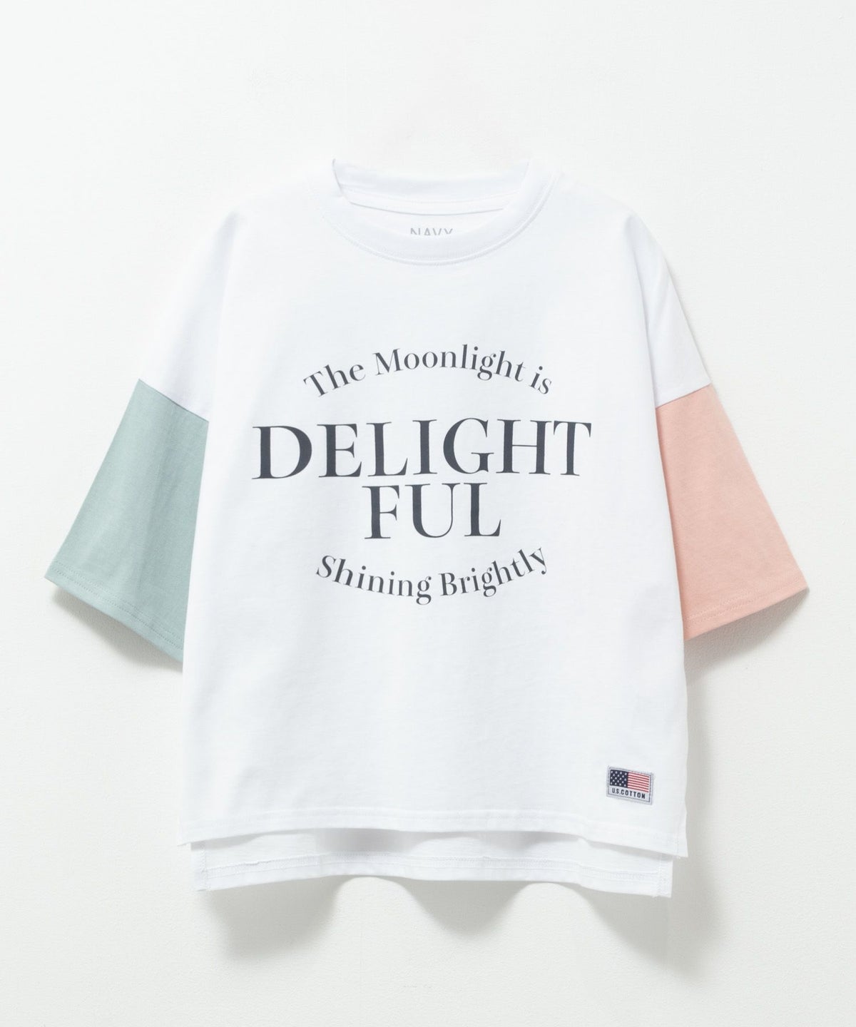 NAVY ルーズシルエット西海岸系配色Tシャツ キッズ ネコポス 対応商品