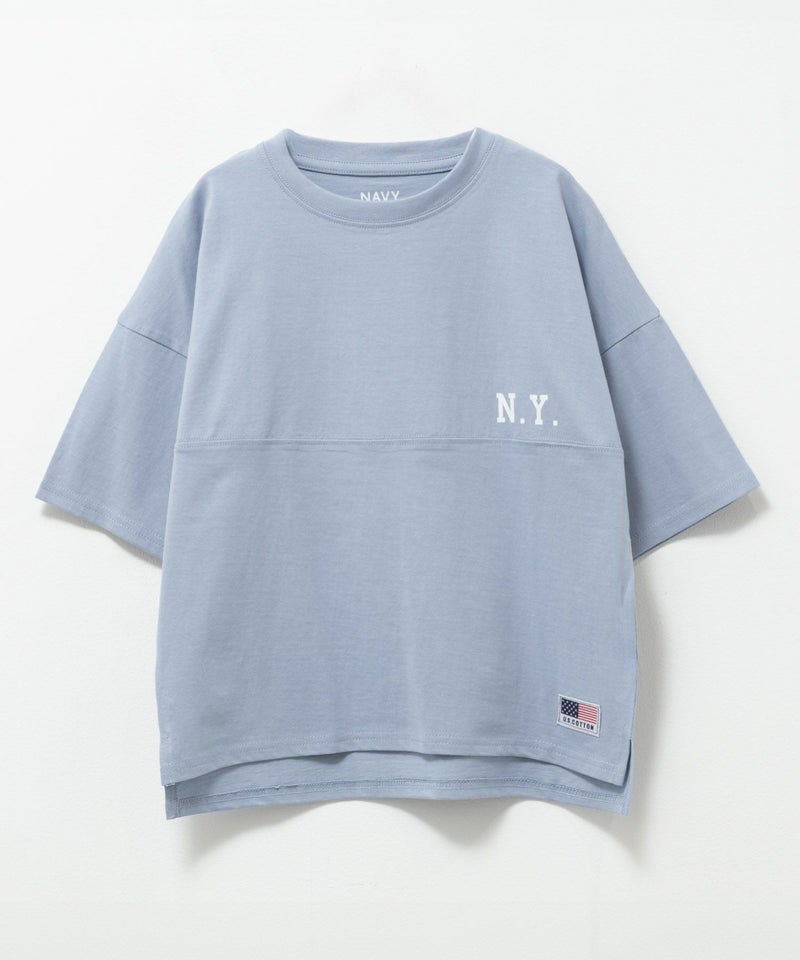 NAVY ルーズシルエットストリート切替Tシャツ キッズ メール便 対応商品商品画像-5