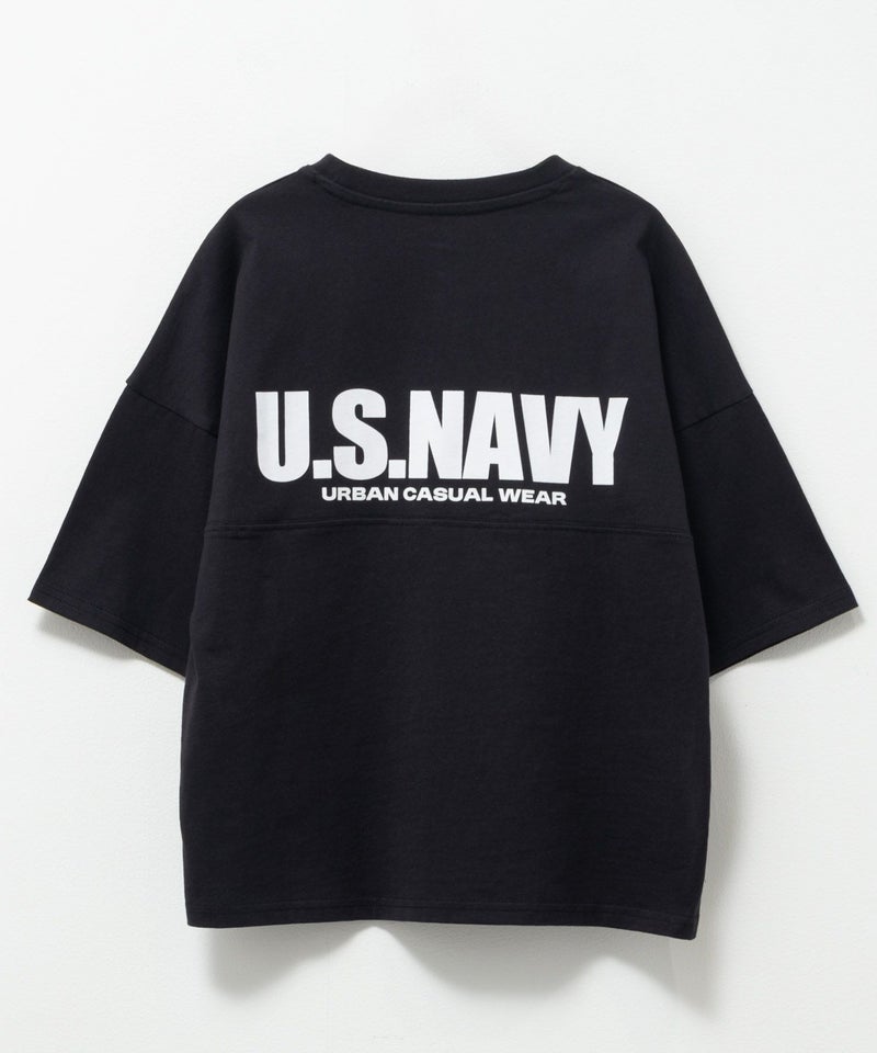 NAVY  ルーズシルエットストリート切替Tシャツ キッズ メール便 対応商品商品画像-6