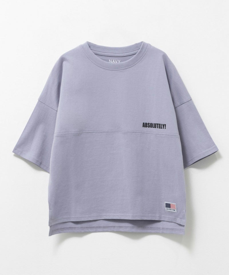 NAVY ルーズシルエットストリート切替Tシャツ キッズ メール便 対応商品商品画像-9