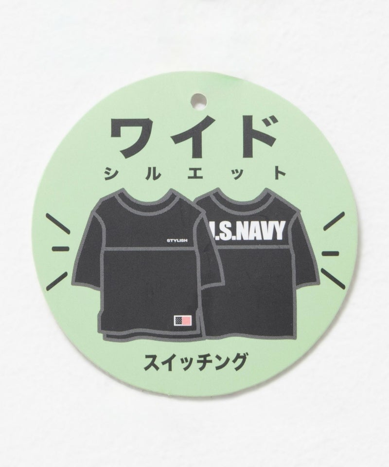 NAVY ルーズシルエットストリート切替Tシャツ キッズ メール便 対応商品商品画像-22
