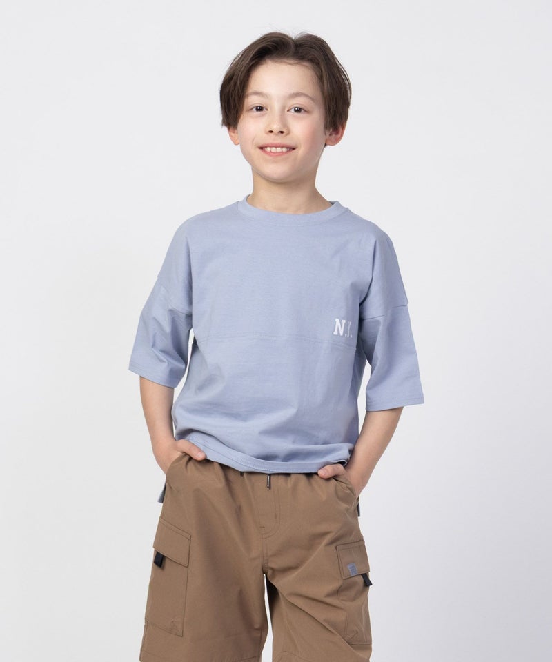 NAVY  ルーズシルエットストリート切替Tシャツ キッズ メール便 対応商品商品画像-25