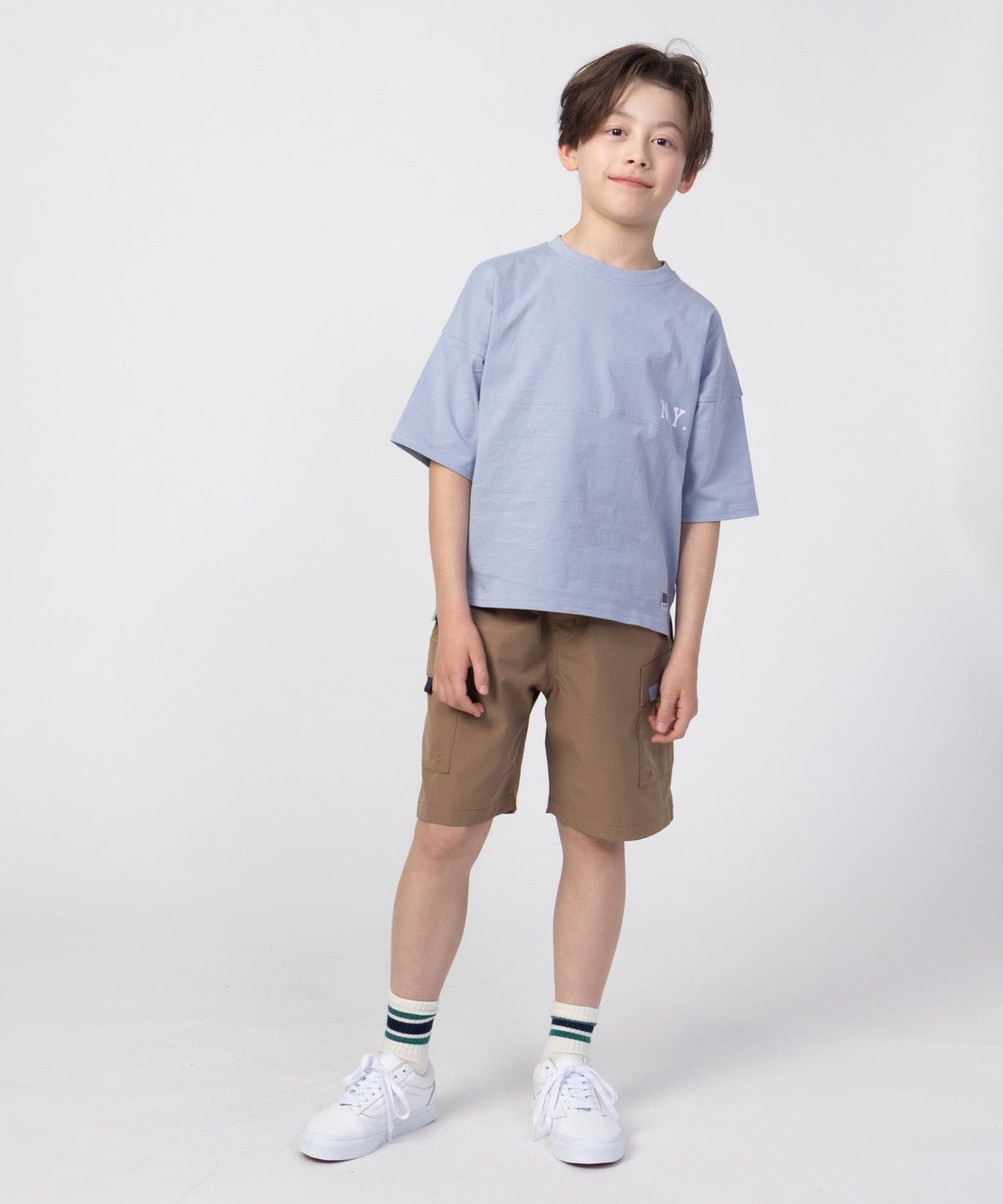 NAVY ルーズシルエットストリート切替Tシャツ キッズ ネコポス 対応商品