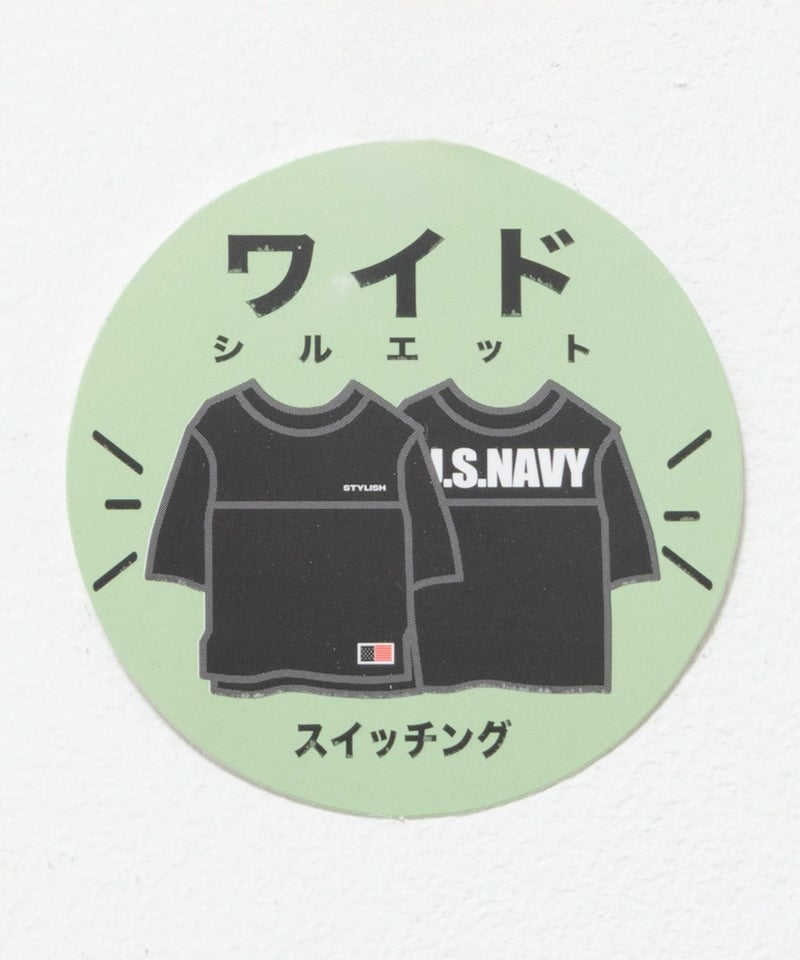 NAVY  ルーズシルエットストリート切替Tシャツ キッズ メール便 対応商品商品画像-17