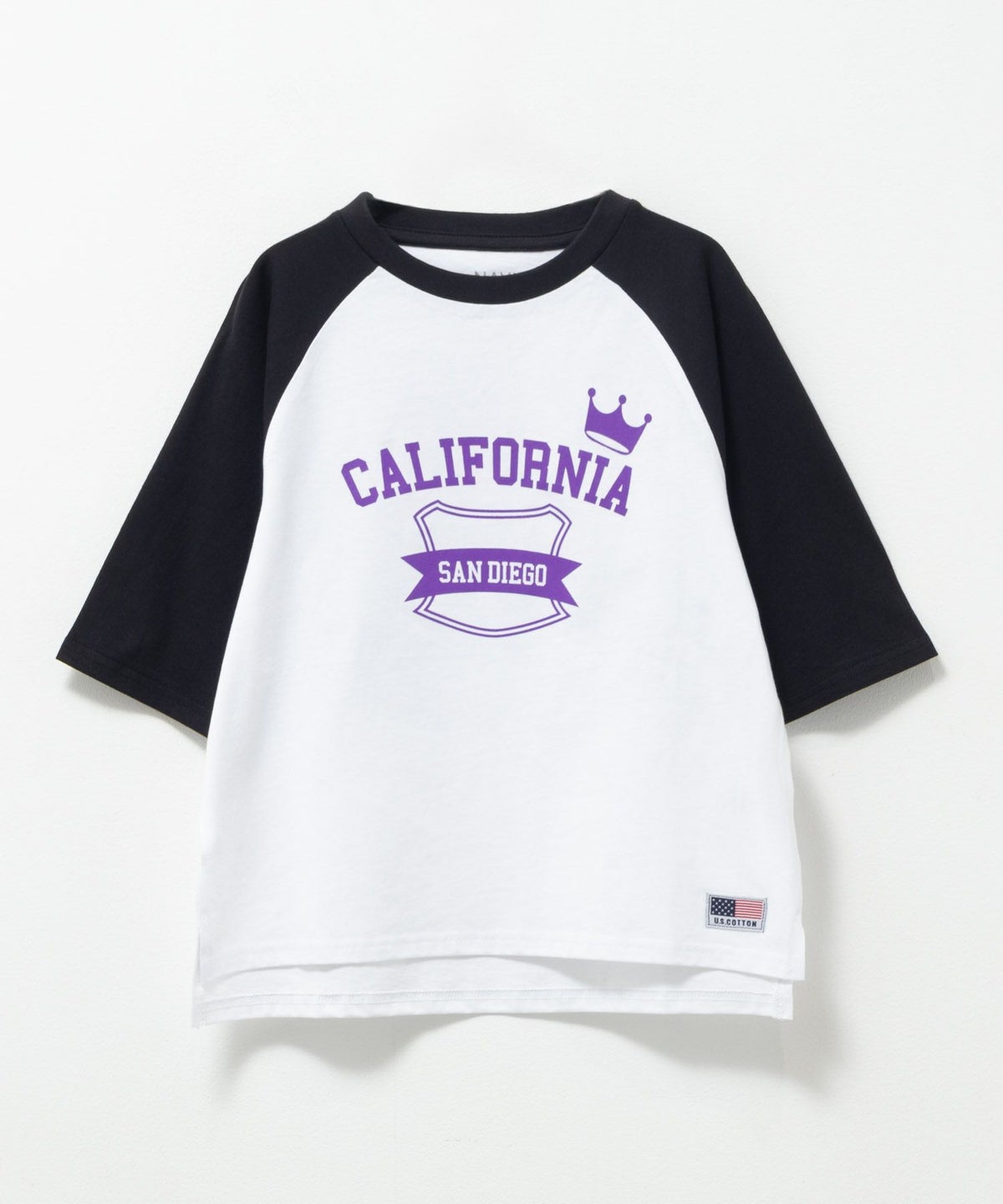 NAVY ルーズシルエット五分袖ラグランTシャツ キッズ ネコポス 対応商品