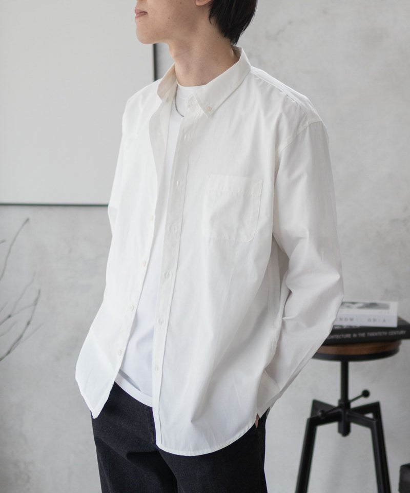 NAVY ブロードボタンダウンシャツ メンズ商品画像-5