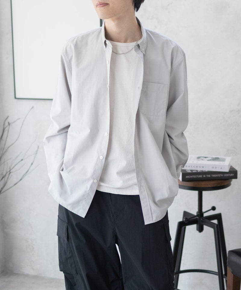 NAVY ブロードボタンダウンシャツ メンズ商品画像-12