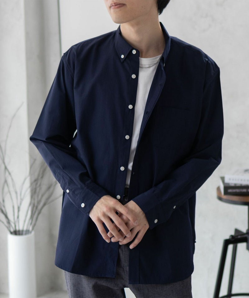 NAVY ブロードボタンダウンシャツ メンズ商品画像-25