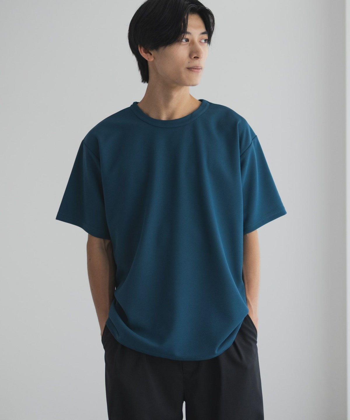 NAVY カノコクルーネックTシャツ メンズ