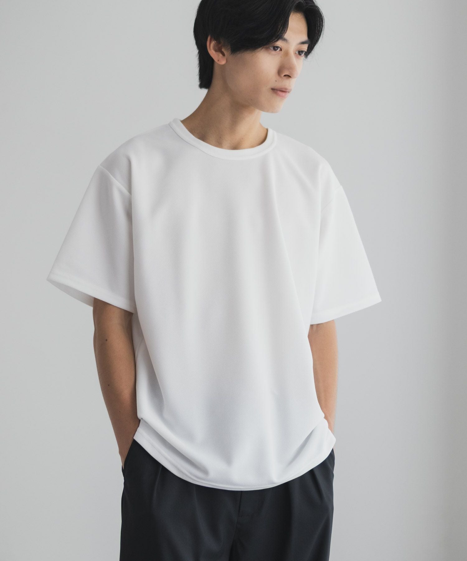 NAVY カノコクルーネックTシャツ メンズ