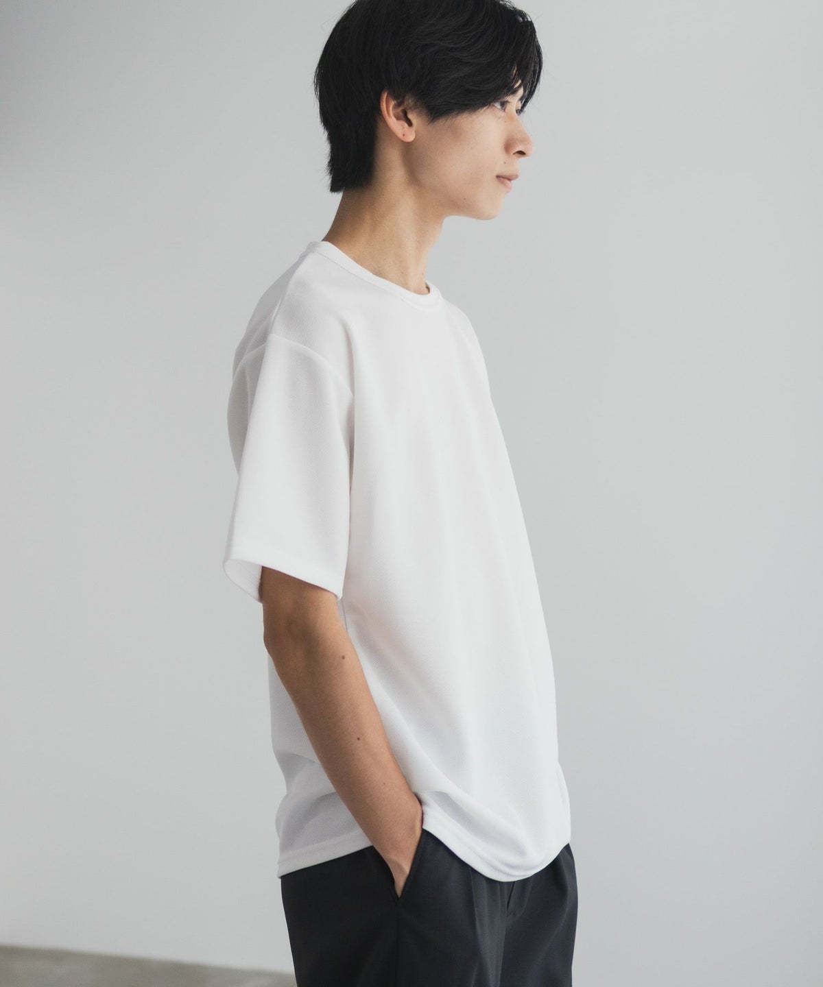 NAVY カノコクルーネックTシャツ メンズ