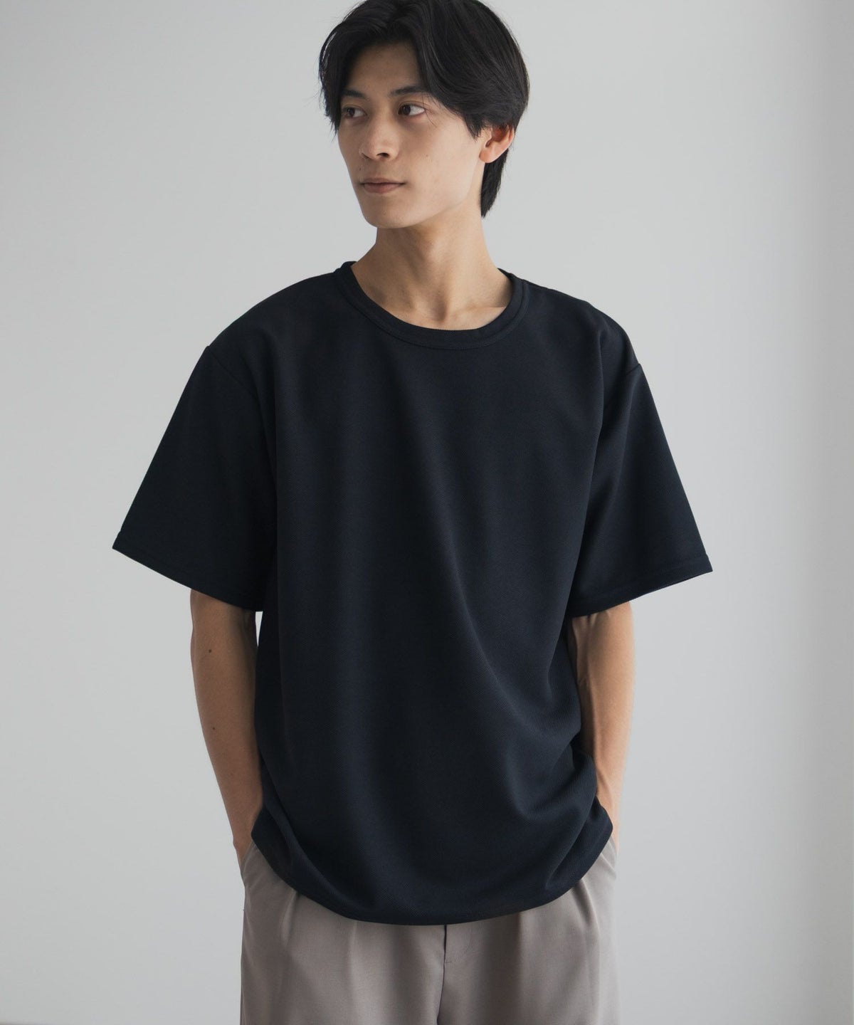 NAVY カノコクルーネックTシャツ メンズ