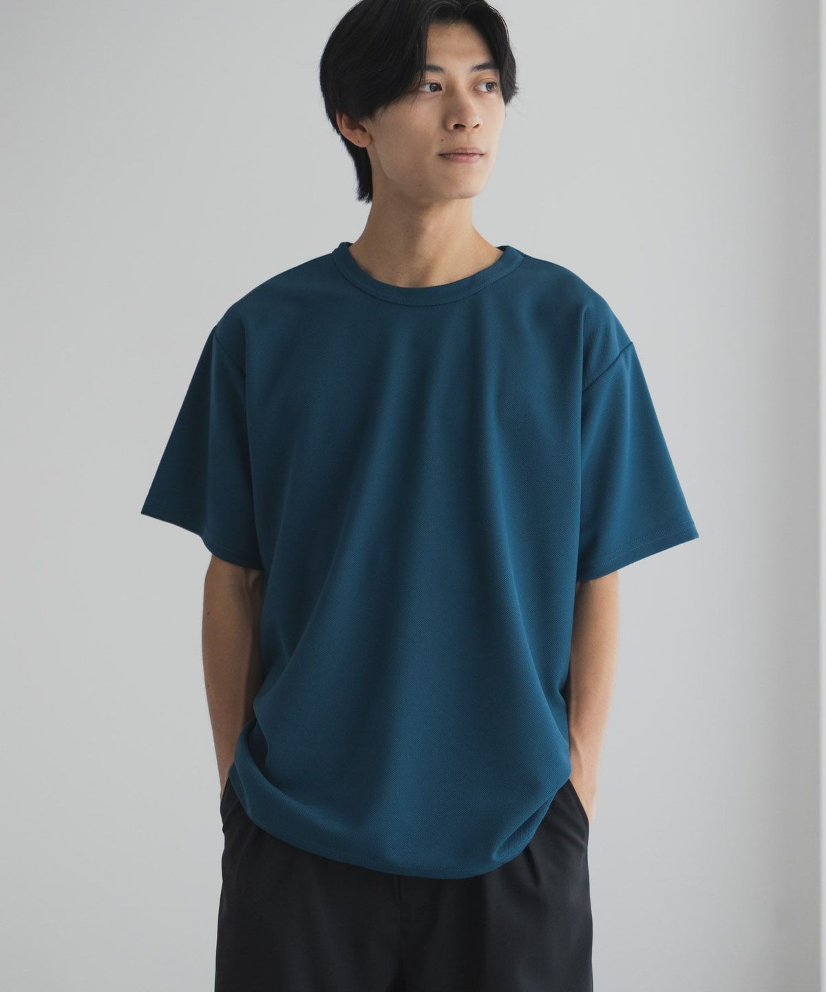 NAVY カノコクルーネックTシャツ メンズ