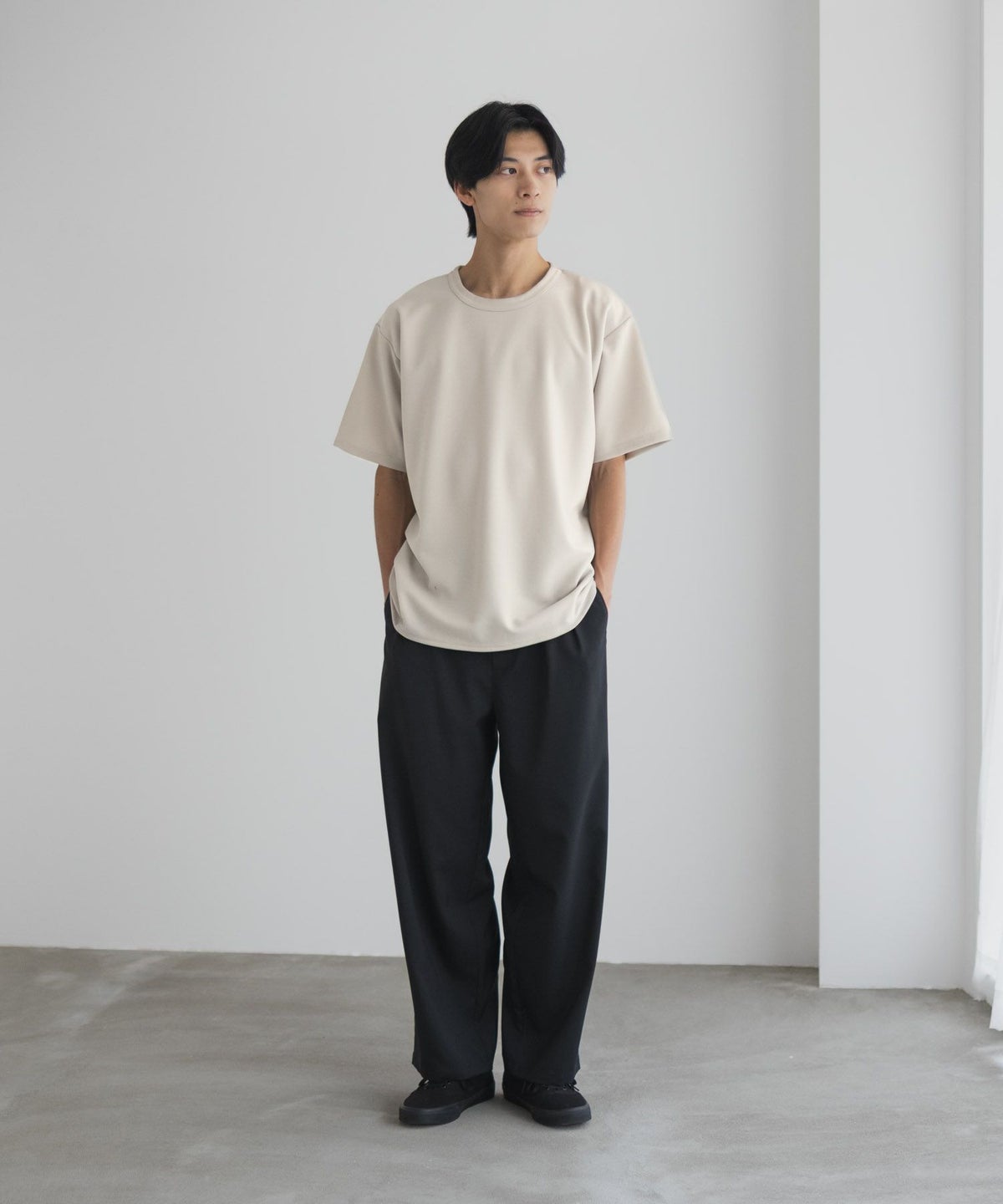 NAVY カノコクルーネックTシャツ メンズ