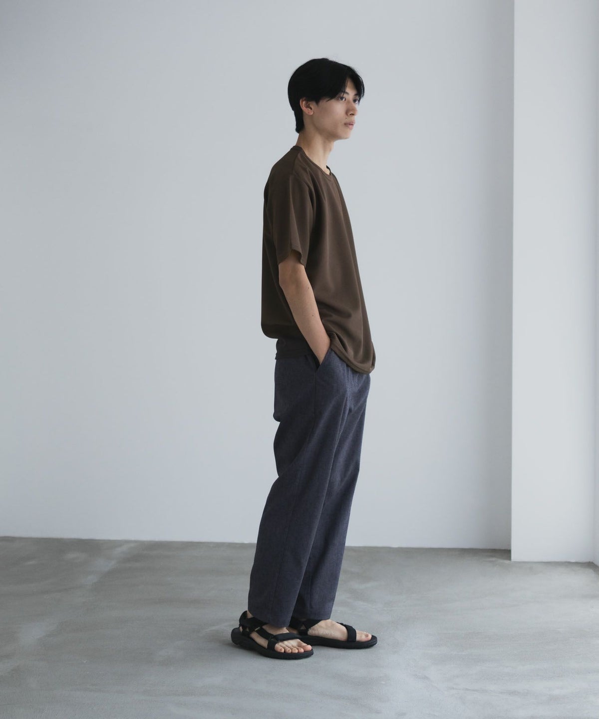 NAVY カノコクルーネックTシャツ メンズ