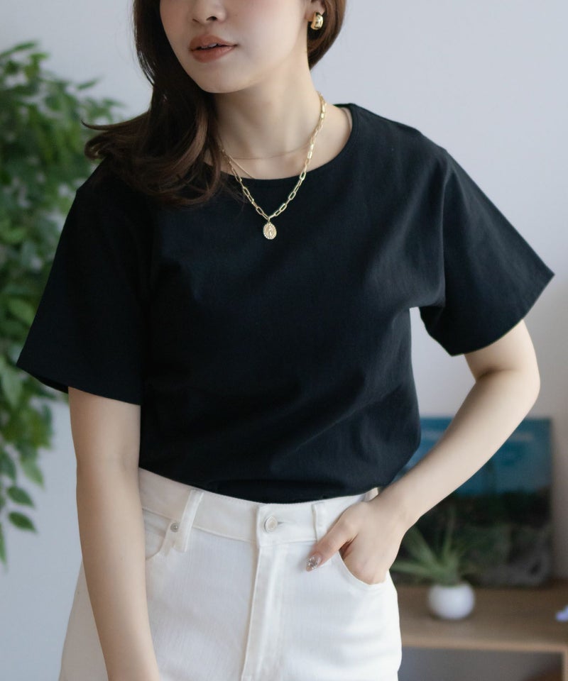 NAVY ベーシッククルーTシャツ レディース メール便 対応商品商品画像-14