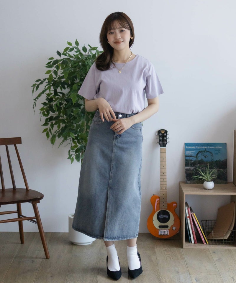 NAVY ベーシッククルーTシャツ レディース メール便 対応商品商品画像-37