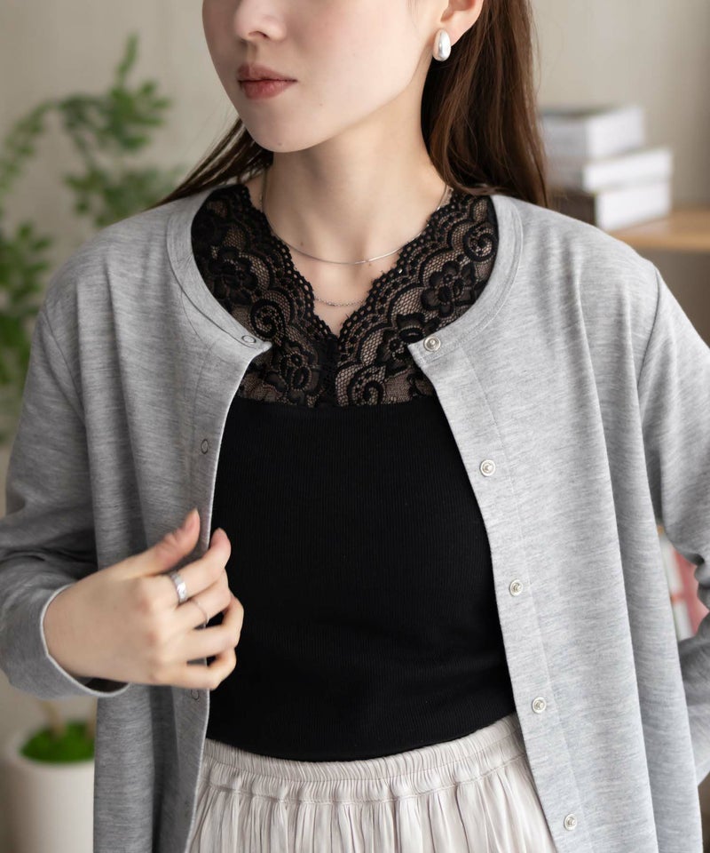 NAVY レース切替タンクトップ レディース メール便 対応商品商品画像-5