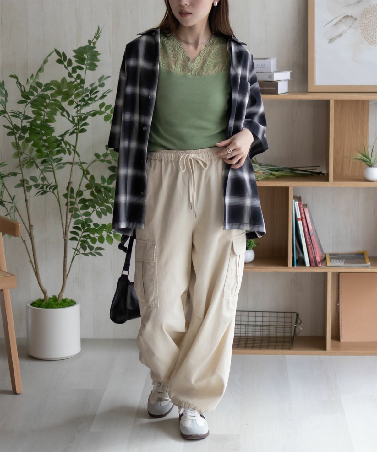 NAVY レース切替タンクトップ レディース ネコポス 対応商品