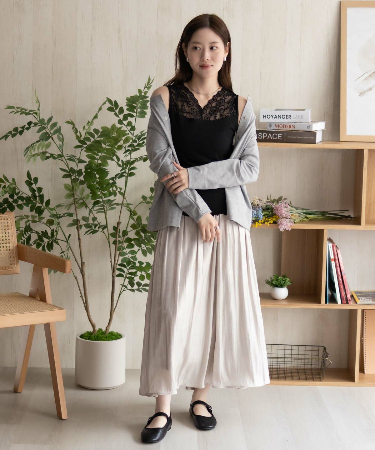 NAVY レース切替タンクトップ レディース ネコポス 対応商品