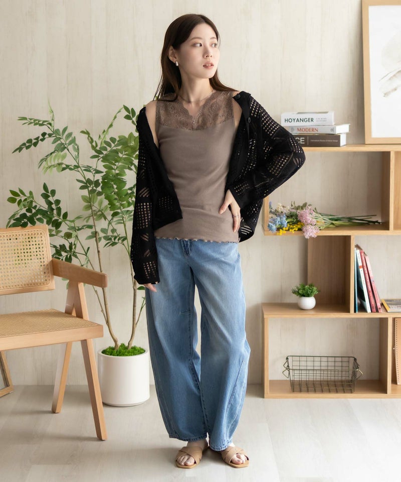 NAVY レース切替タンクトップ レディース メール便 対応商品商品画像-40