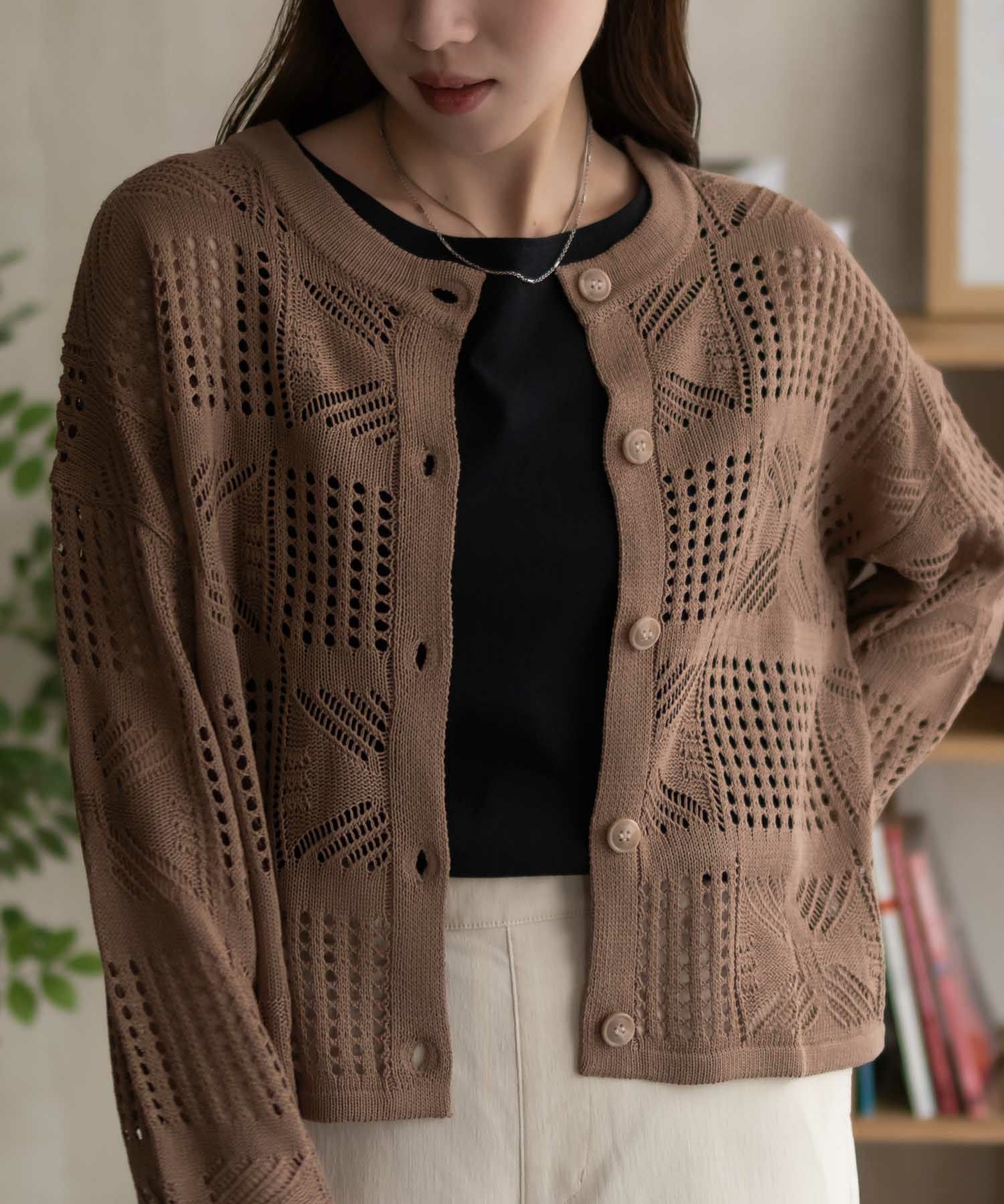 未使用19SSマチャットmachattクロシェ編みカーディガン19224円 クロシェレースカーディガン | MACHATT ONLINE STORE