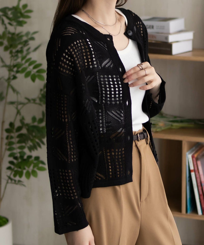 Howdy Marie クロシェ編みカーディガン レディース商品画像-7