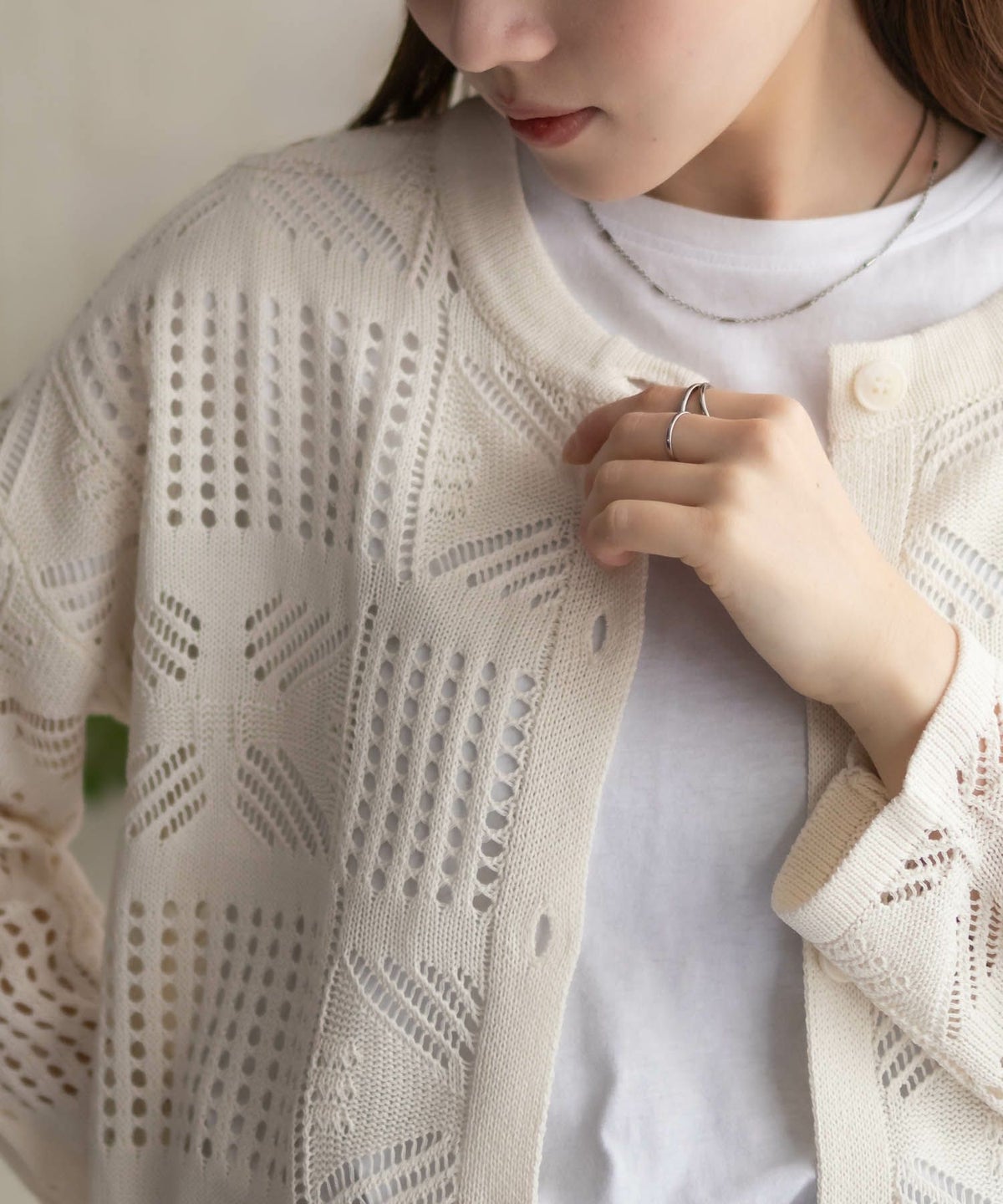 Howdy Marie クロシェ編みカーディガン レディース