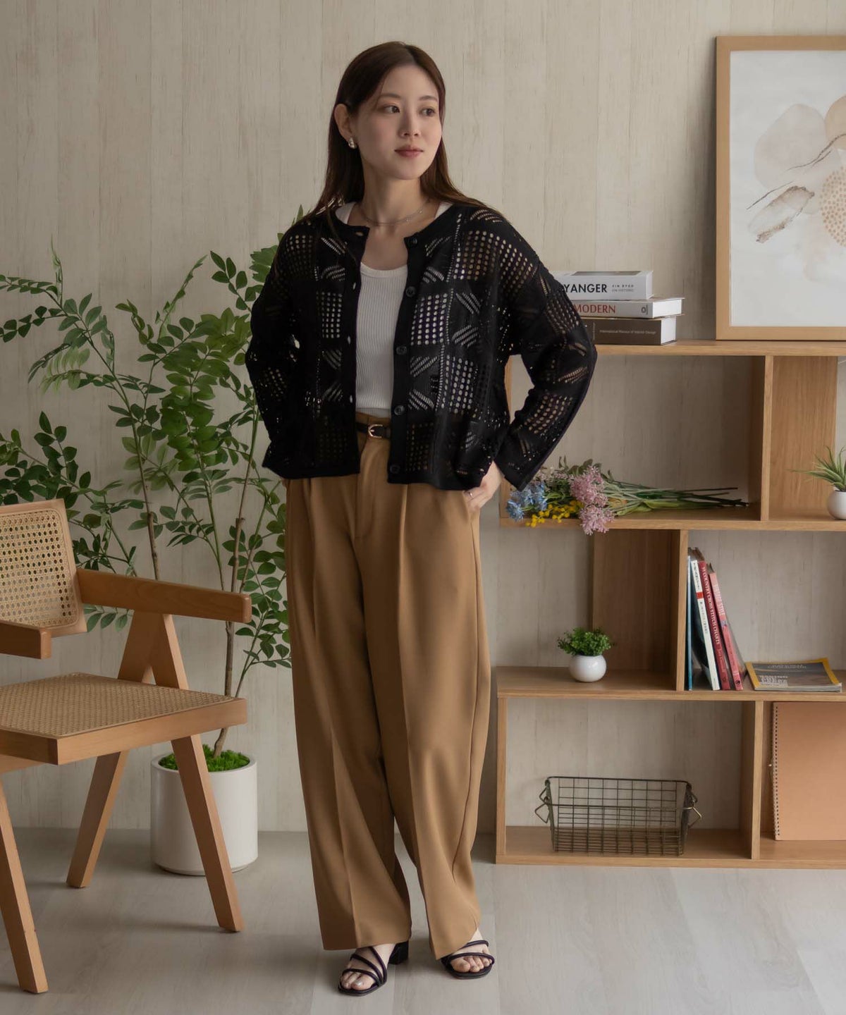 Howdy Marie クロシェ編みカーディガン レディース