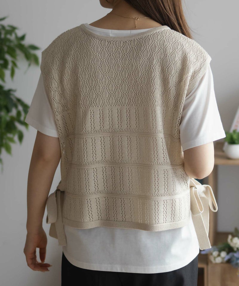 NAVY サイドリボンニットアンサンブル レディース商品画像-8