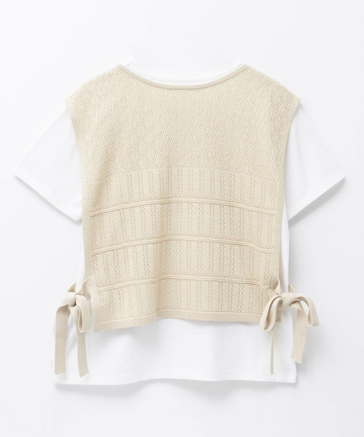 NAVY サイドリボンニットアンサンブル レディース