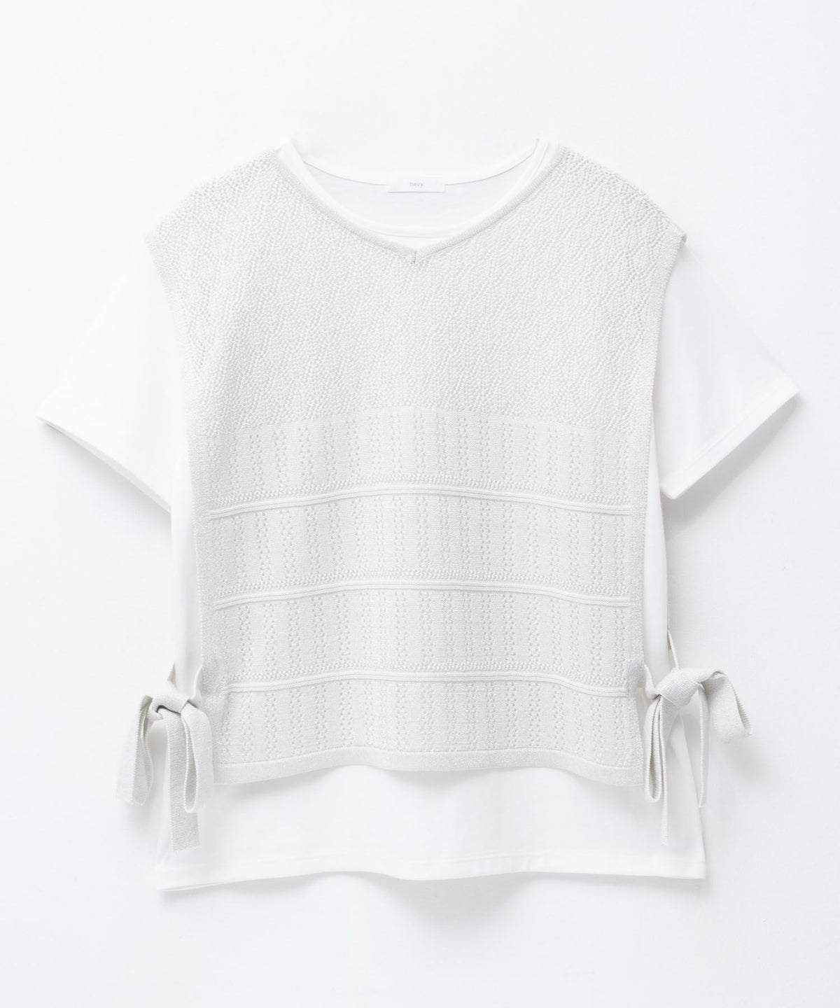 NAVY サイドリボンニットアンサンブル レディース