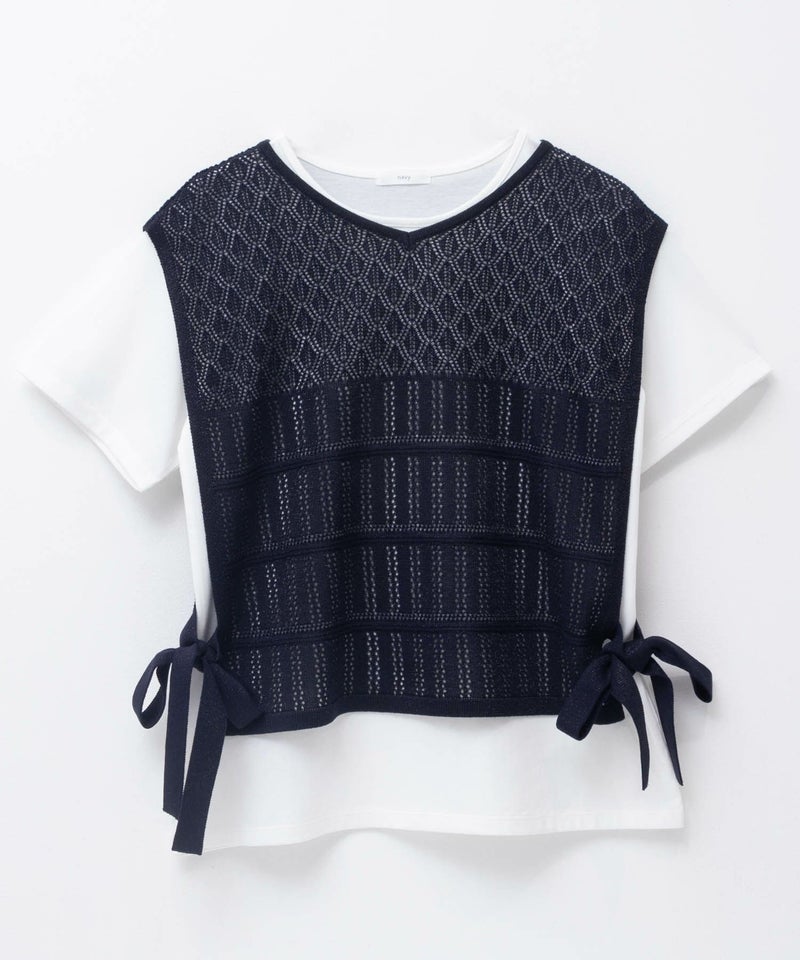 NAVY  サイドリボンニットアンサンブル レディース商品画像-22