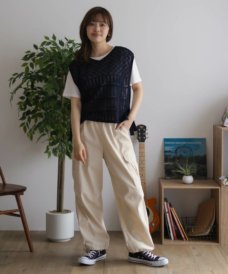 NAVY  サイドリボンニットアンサンブル レディース商品画像-29