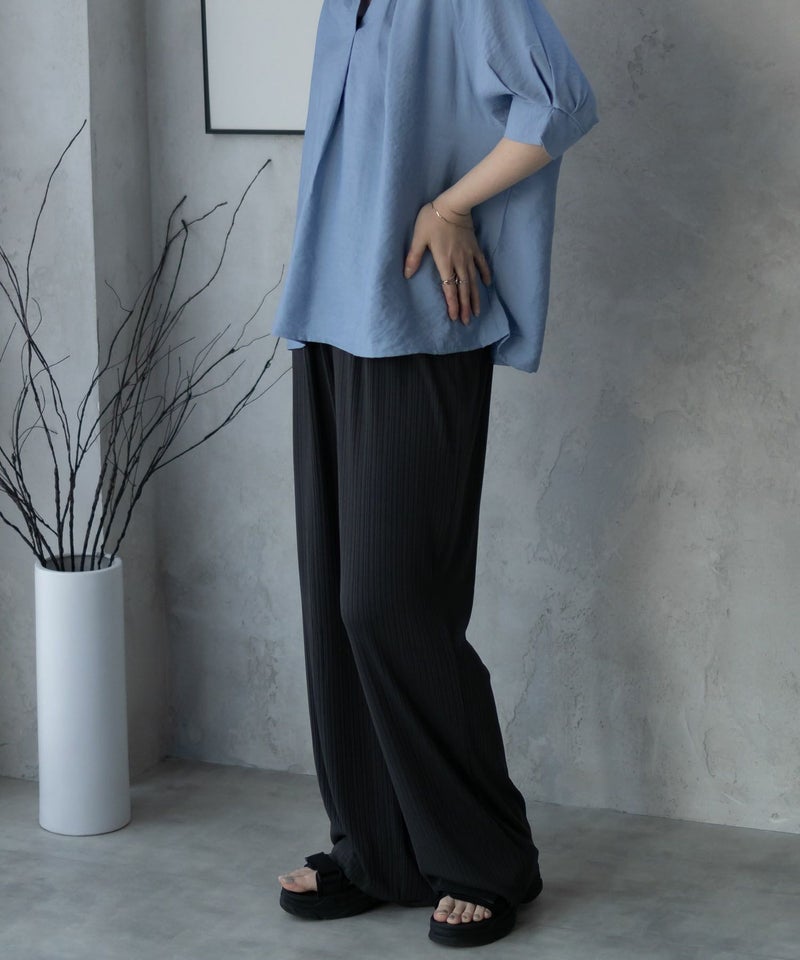 NAVY カットリブワイドパンツ レディース商品画像-11