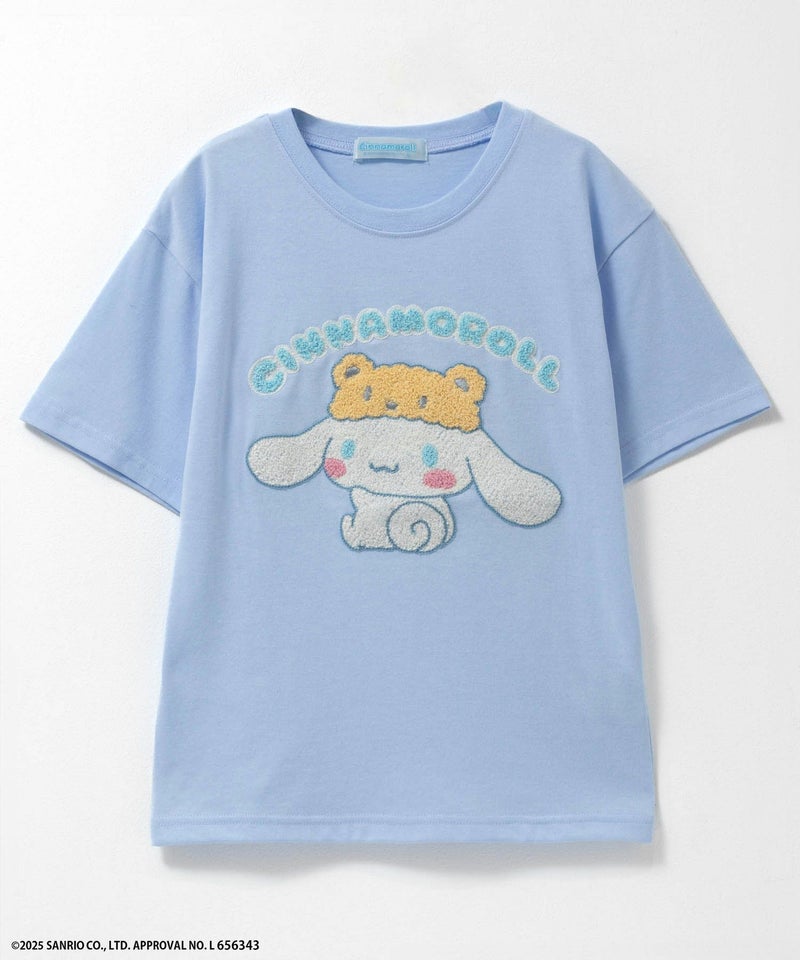 サンリオキャラクターズ シナモロール サガラ刺繍Tシャツ キッズ メール便 対応商品商品画像-1