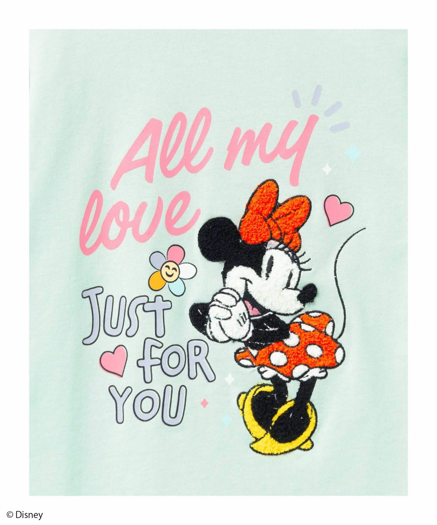 Disney ミニーマウス / サガラ刺繍Tシャツ キッズ