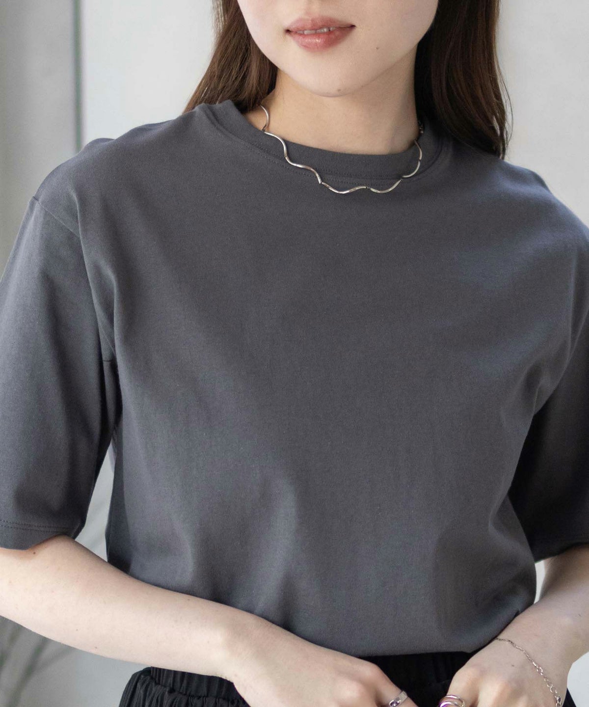 nAvy 無地クルーTシャツ レディース