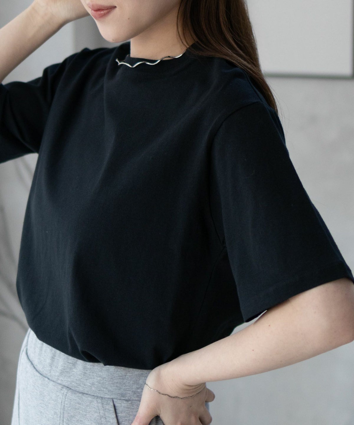 nAvy 無地クルーTシャツ レディース