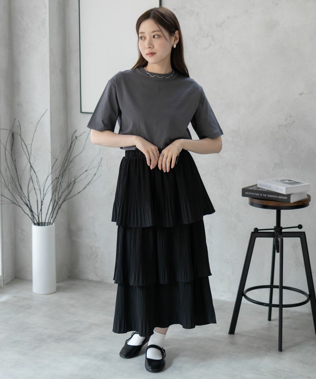 nAvy 無地クルーTシャツ レディース