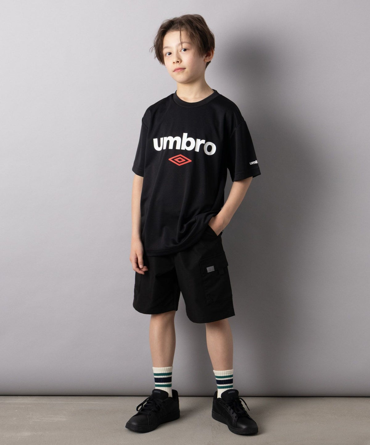 umbro 両面ロゴプリントTシャツ キッズ ネコポス 対応商品