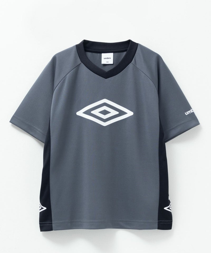 umbro Vネック配色切り替えTシャツ キッズ メール便 対応商品商品画像-8