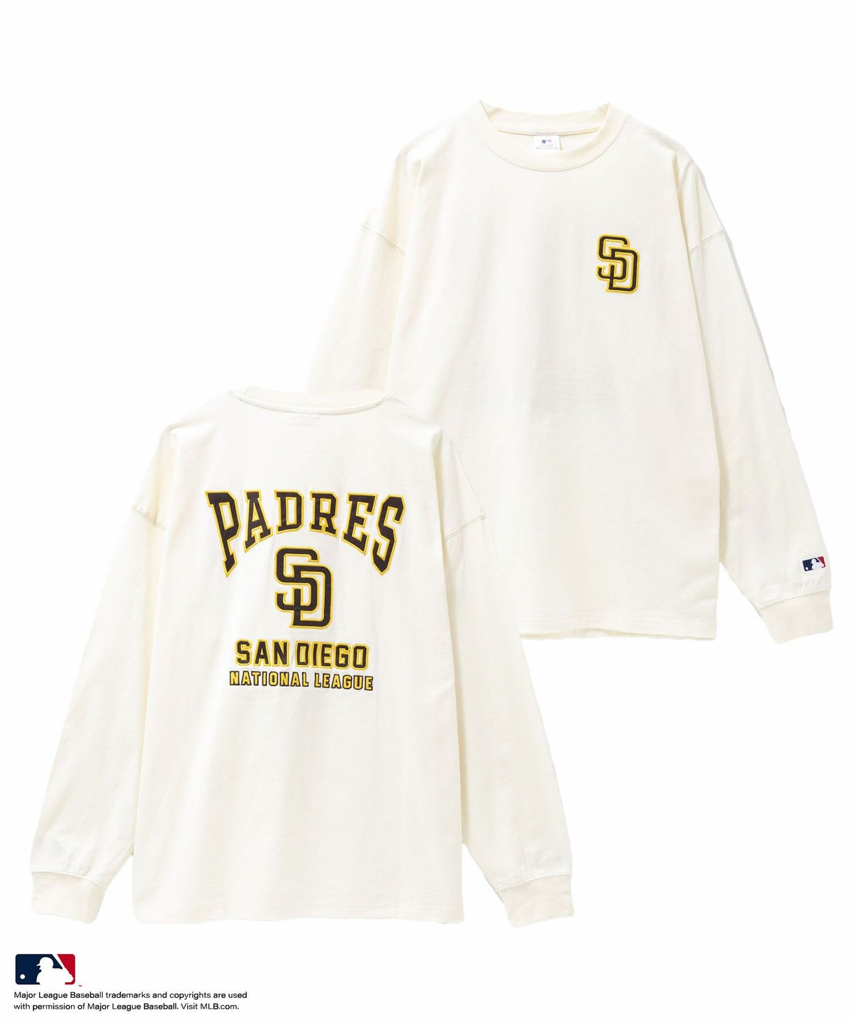 MLB ツイルワッペン長袖Tシャツ メンズ