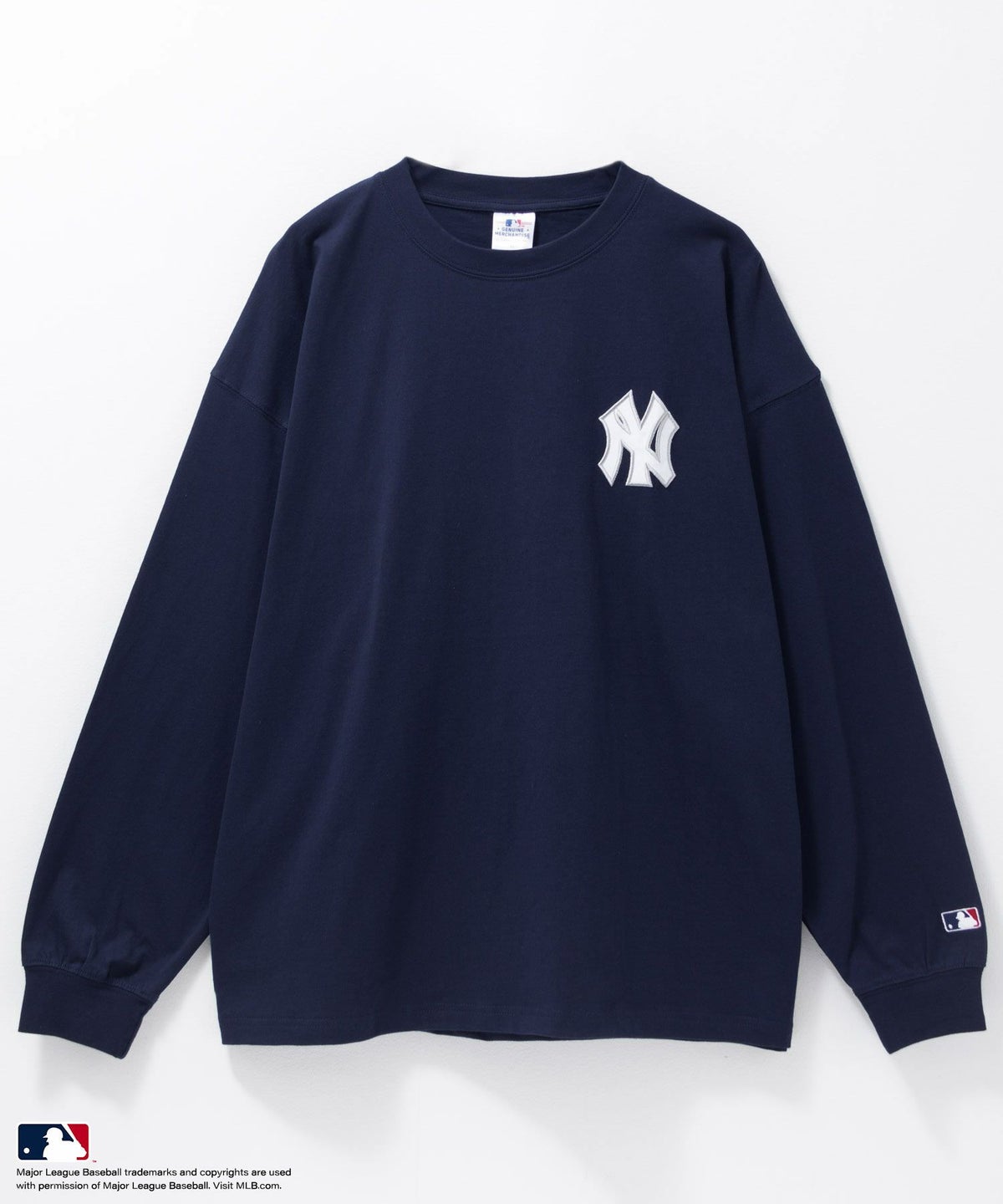 MLB ツイルワッペン長袖Tシャツ メンズ